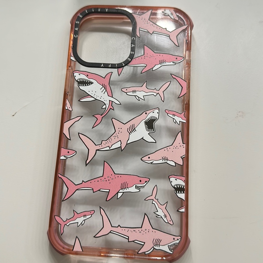 pink shark casetify i phone case, 13 pro max